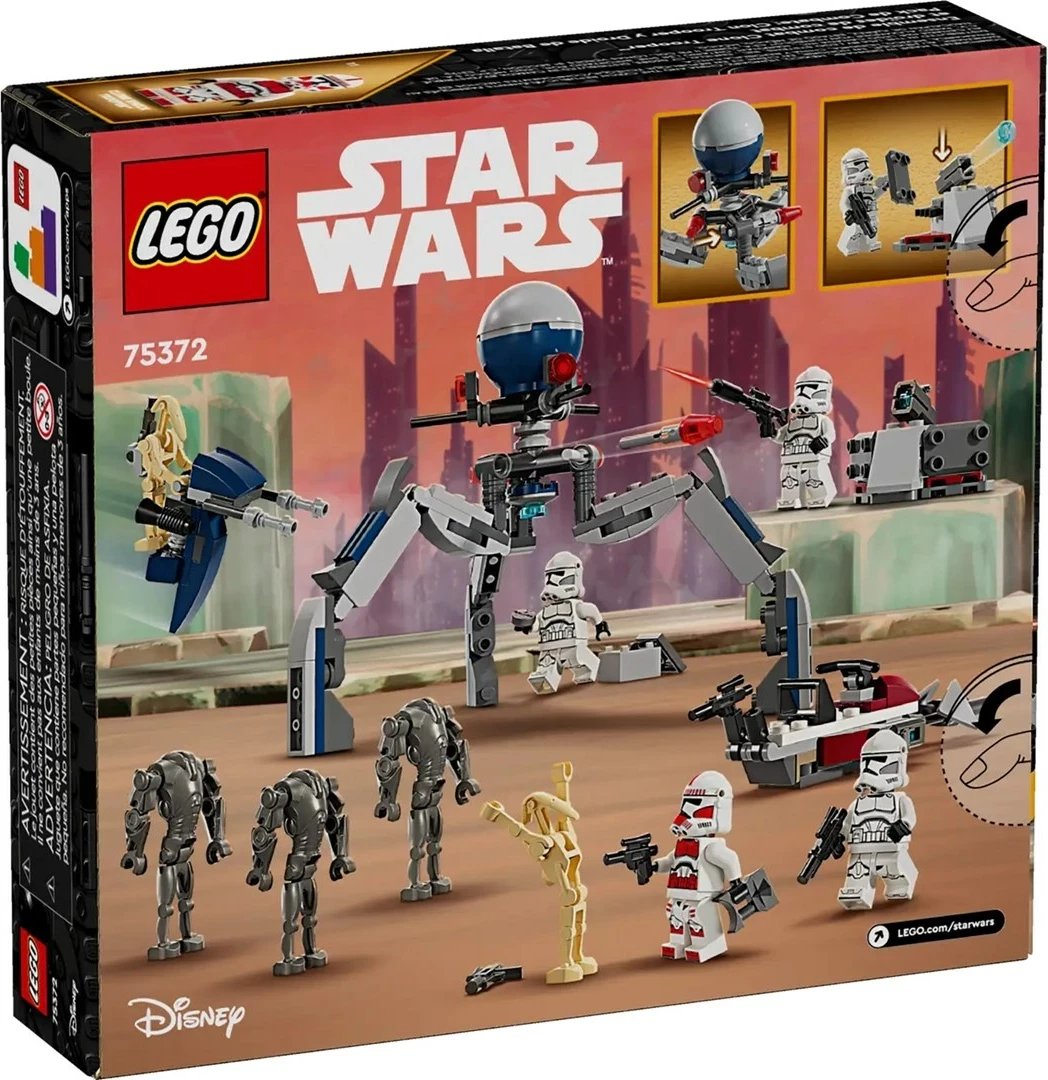 Set Lego Star Wars 75372 Clone Trooper & Battle Droid Battle Pack