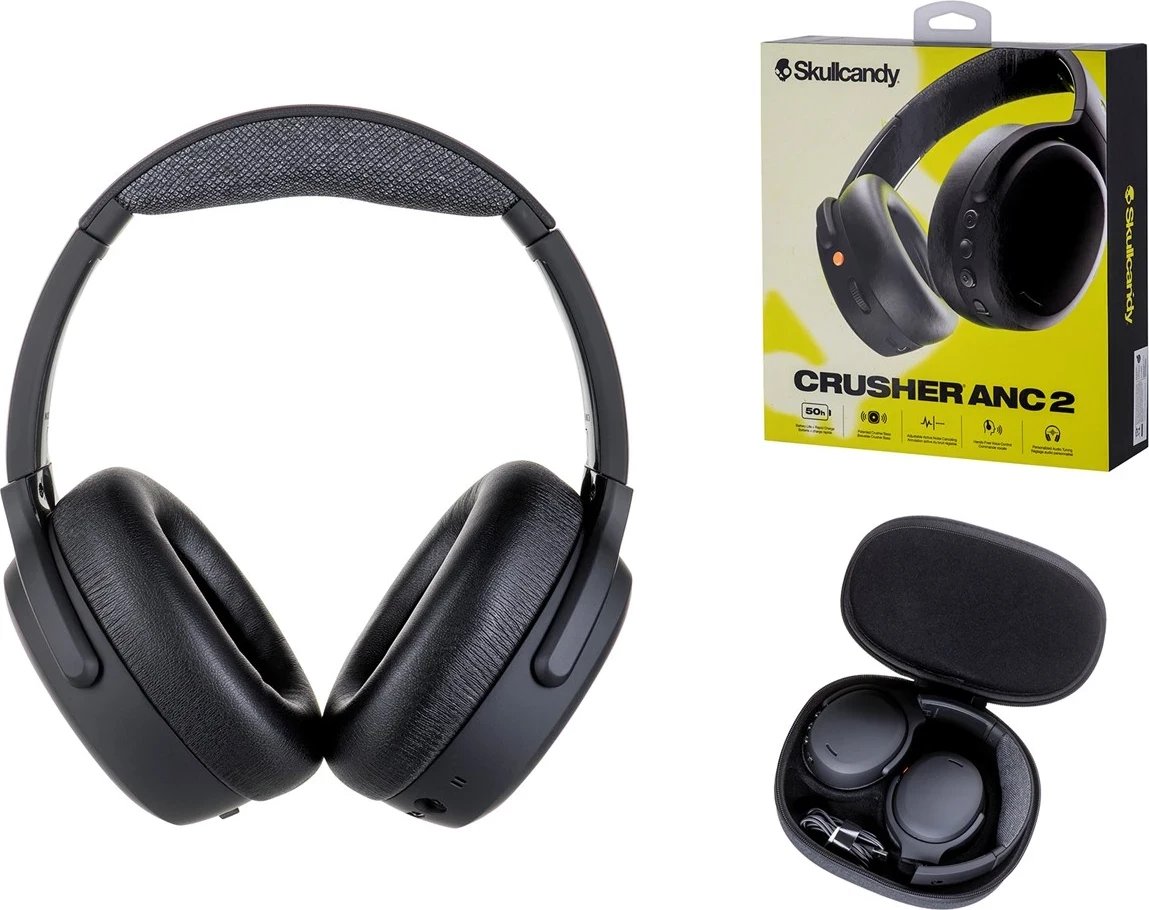 Kufje Skullcandy Crusher ANC 2 Wireless, True Black