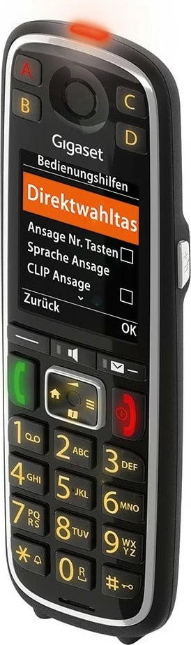 Telefon Gigaset E720HX, Analog/DECT, Pa tela, 200 kontakte, ID thirrësi, SMS, Zi