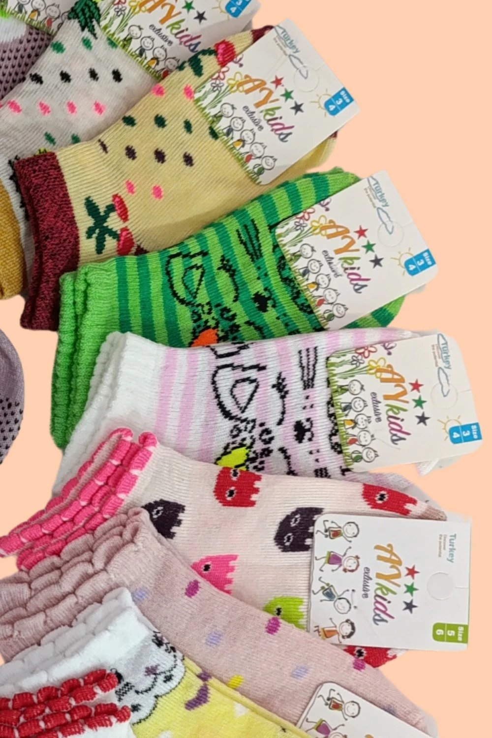 Çorape për fëmijë Kral Socks, shumëngjyrëshe, set 4 copë