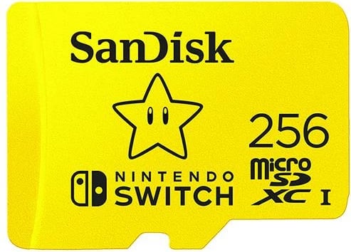 Kartelë Micro SDXC SanDisk 256GB për Nintendo Switch, e verdhë