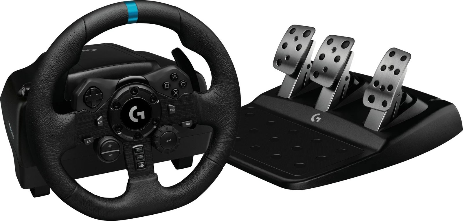 Timoni dhe Pedalet Logitech G G923 për PS5, PS4 dhe PC, Wired, 900°