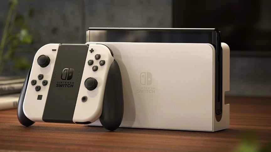 Konsolë Nintendo Switch OLED e bardhë