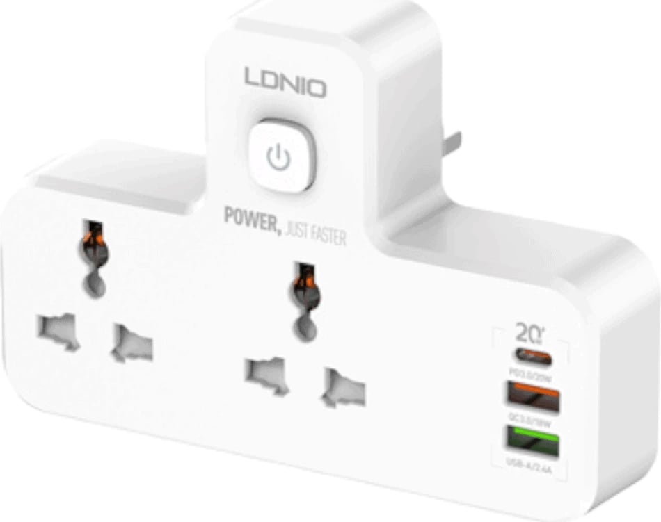 Prizë e rrymës Ldnio 2 AC Outlets Portable Extension Power Socket