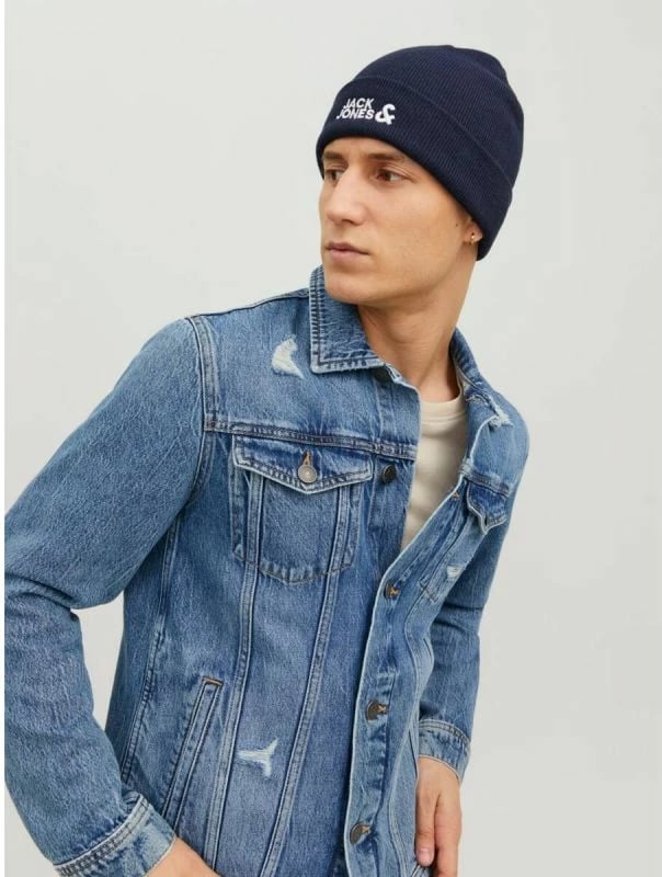 Kapelë për meshkuj Jack & Jones, blu marin