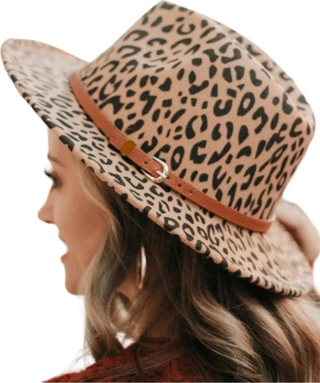 Kapelë për femra Uniquerrs, leopard, Panama Fedora