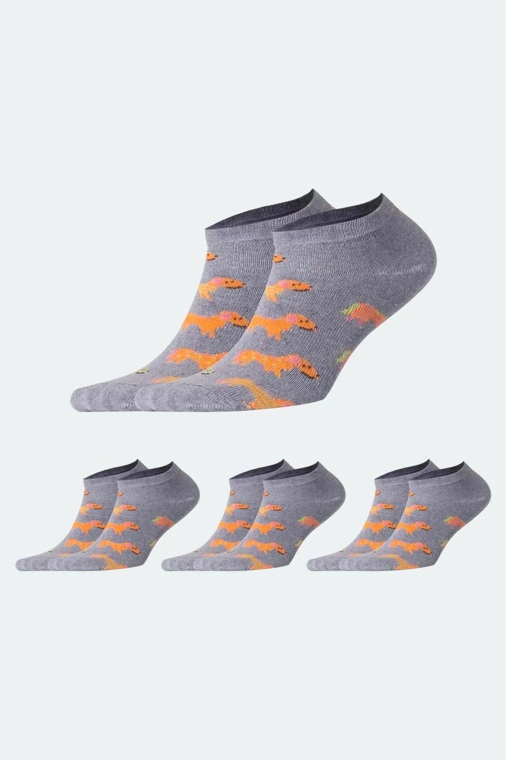 Çorape për femra Socksmax, 3 palë, gri dhe rozë