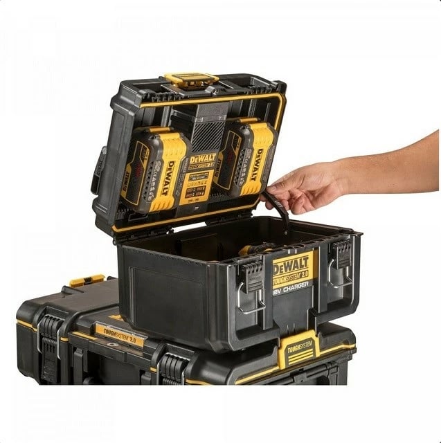 Karikues DeWalt ToughSystem DWST83471, 2x4A, me USB, i zi