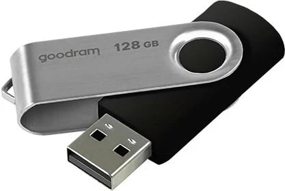 USB Flash GoodRam UTS2-1280K0R11, 128 GB, USB Type-A 2.0, Zi e Argjendtë