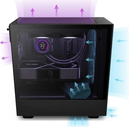 Kasë NZXT H5 Flow, Midi Tower, e zezë