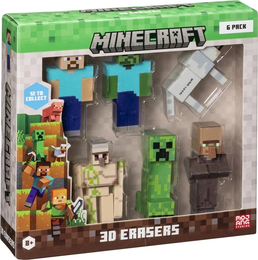 Gomë 3D Minecraft, P.M.I. Kids World, 6 copë