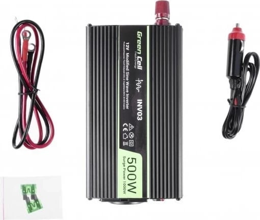 Inverter nga Green Cell, 12V në 230V, 500W