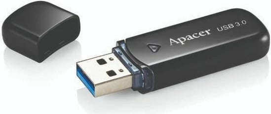 USB DRIVE APACER AH355 | 64GB USB 3.0 BLACK 