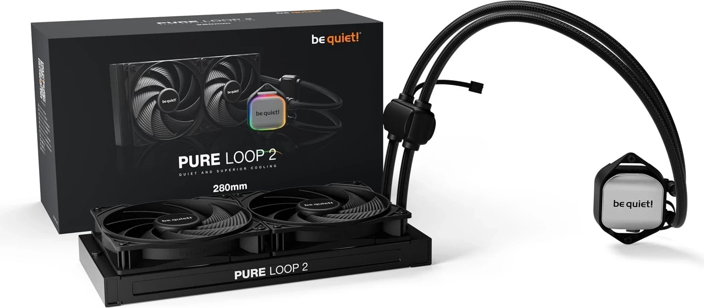 Ftohësi i lëngshëm për procesor be quiet! Pure Loop 2, 280mm, 14 cm, i zi