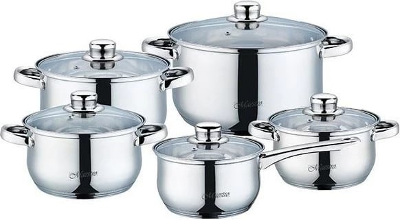 Set me 5 tenxhere Maestro MR-2020 A, çelik inox