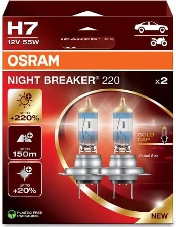 Halogjen H7 OSRAM NIGHT BREAKER 220, 2 copë