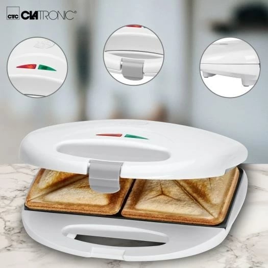 Sandwich maker Clatronic ST 3477, 750 W, Bardhë