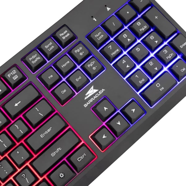 Tastiere Gaming Baracuda BGK-02114 US, e zezë