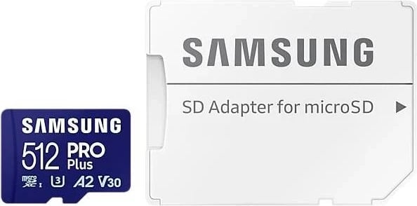 Kartë memorie Samsung Pro Plus, microSDXC, 512GB, 180MB/s