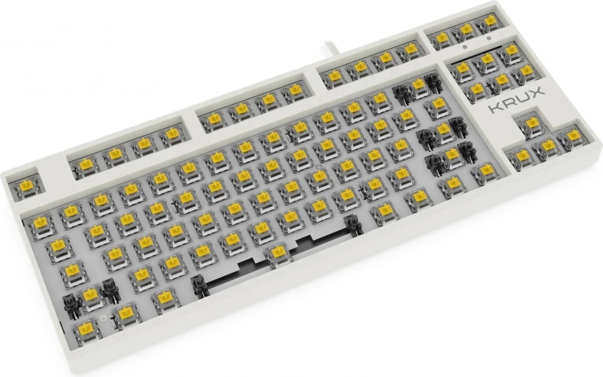 Tastierë mekanike Krux ATAX PRO RGB Creator Retro Gateron Yellow PRO, e zezë