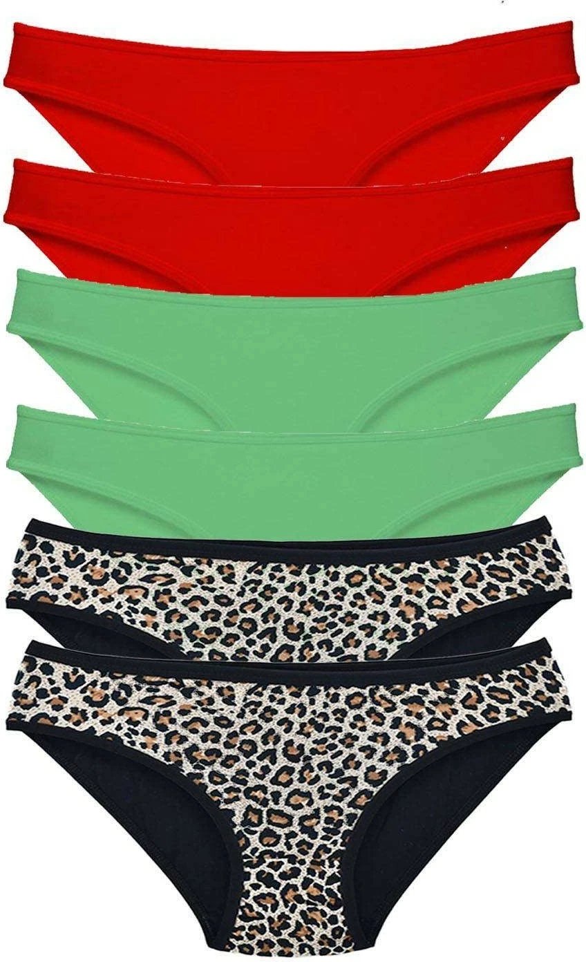 Të brendshme femra Royaleks, leopard, të kuqe, të gjelbra