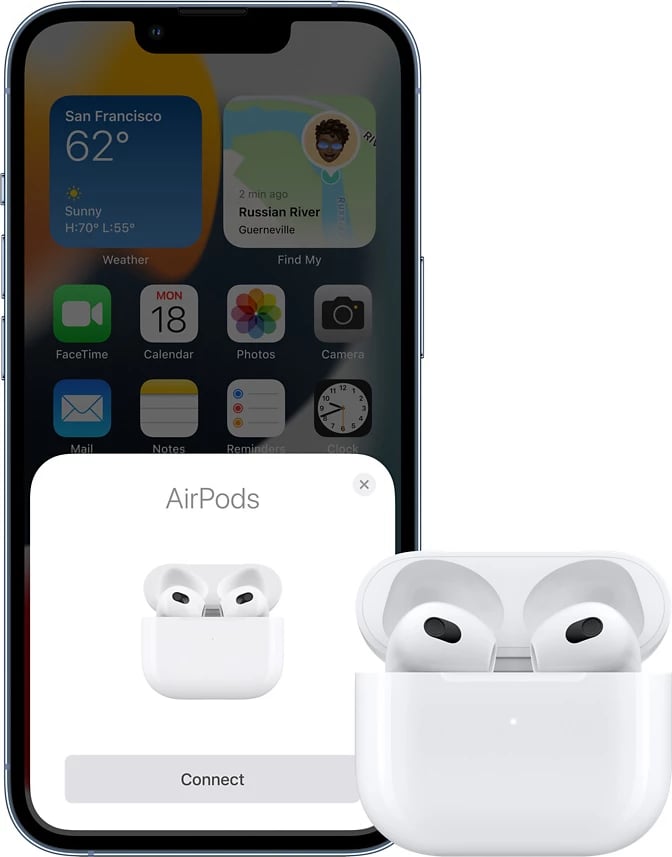 Dëgjuese Apple Airpods (3rd gen), të bardha