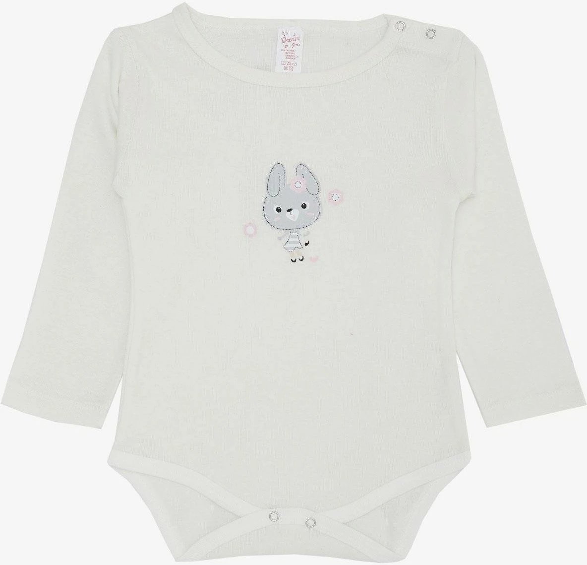 Bodysuit për vajza Breeze, Cool Bunny, ecru