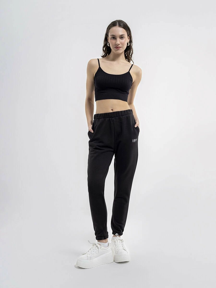 Trenerka për femra Loft, Regular Fit, të zeza