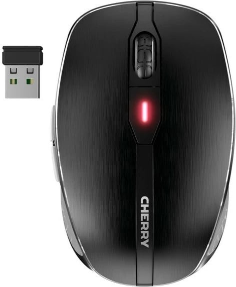 Maus Cherry MW 8C ADVANCED, Ambidextrous, Optical, RF Wireless + Bluetooth, 3000 DPI, Black, Grey