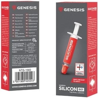 Pasta termike GENESIS SILICON 801, 0.5 g, Gri