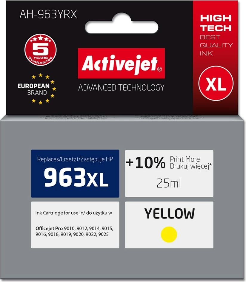 Toner zëvëndësues Activejet AH-963YRX për printerët HP