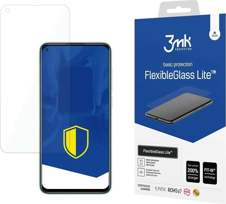 Xham mbrojtës 3MK FlexibleGlass Lite për Xiaomi Redmi Note 9 5G, transparent