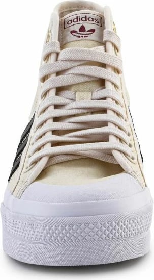 Atlete për femra adidas ORIGINALS Nizza Platform Mid W, ngjyrë krem