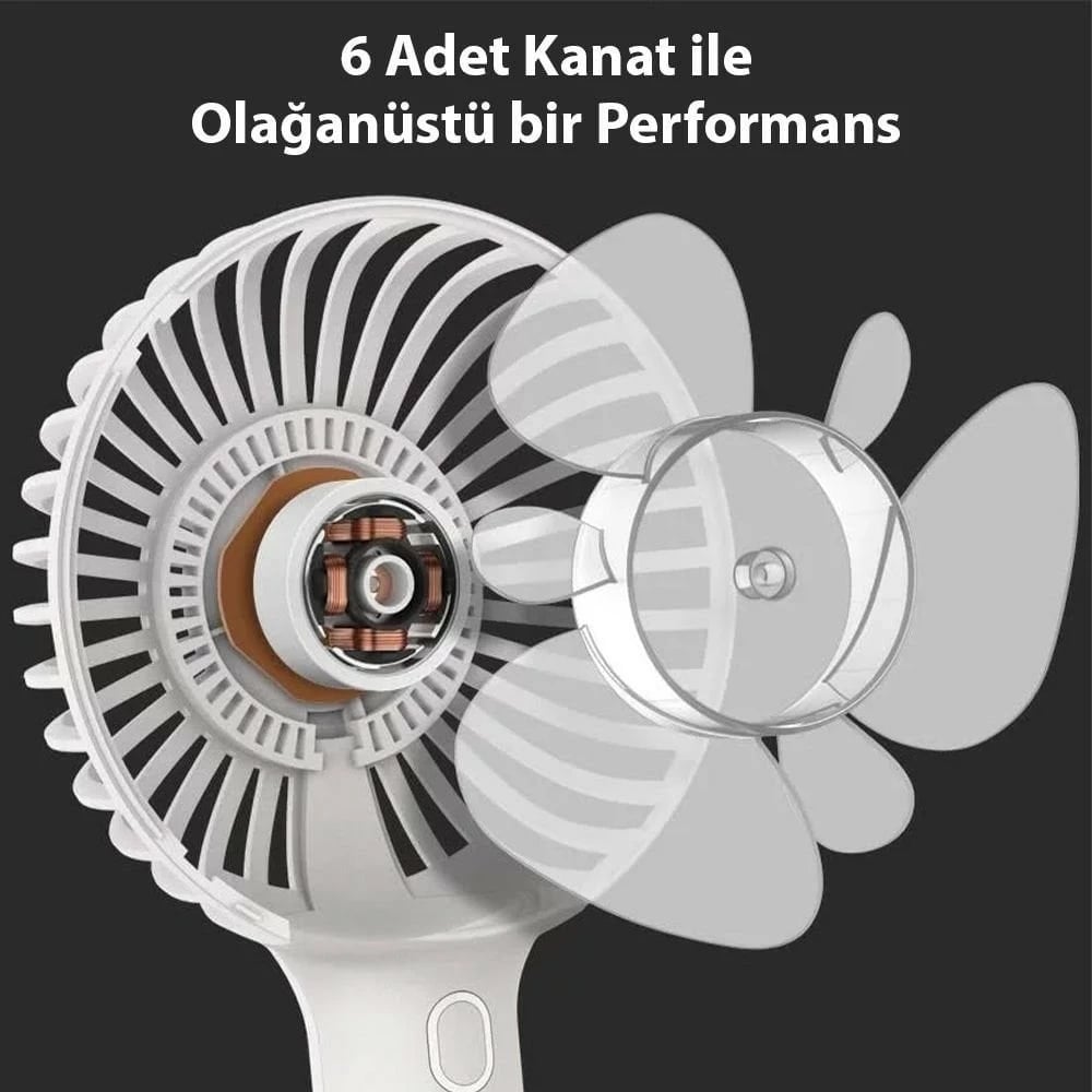 Ventilator i vogël portativ Spigen, ngjyrë rozë