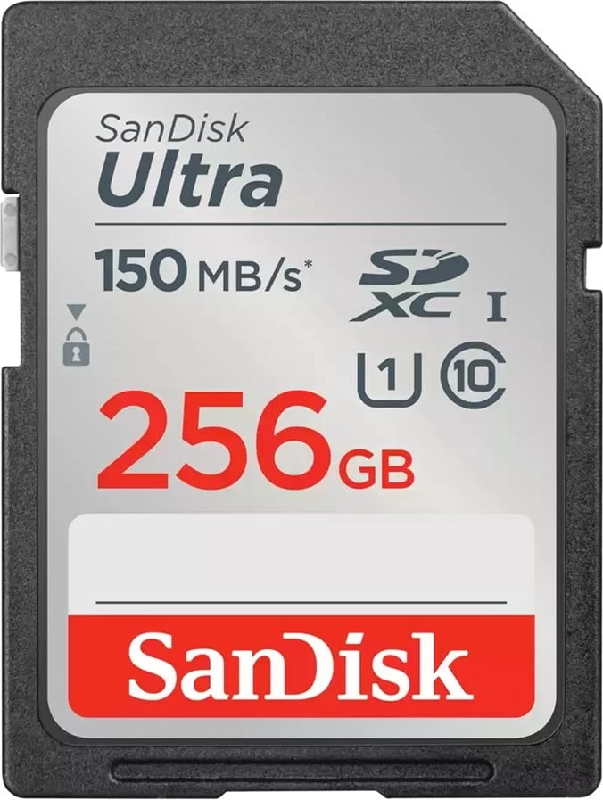 Kartë memorie SANDISK ULTRA, 256GB, SDXC MEMORY CARD, 150MB/S