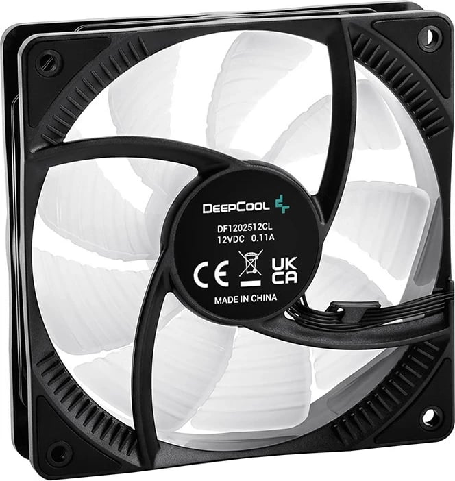 Ventilator për kasë DeepCool RF120, 12 cm, Ngjyrë e zezë, Ndriçim shumëngjyrësh