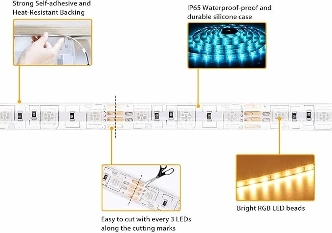 RGB LED shirit USB 5M shirit LED Dritat LED Rrip drite LED, ndriçim LED dekorim , shtëpi, dhomë gjumi, TV, dekorim kuzhine