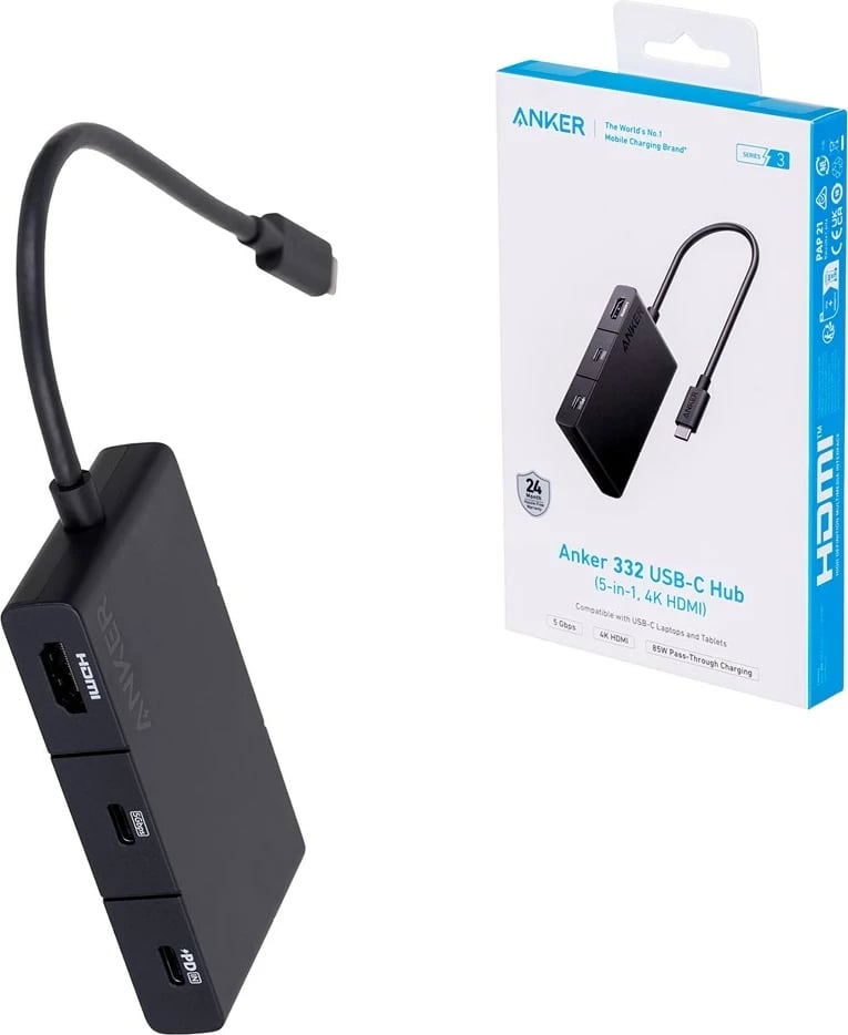 Hub USB Anker 332, Type-C, i zi