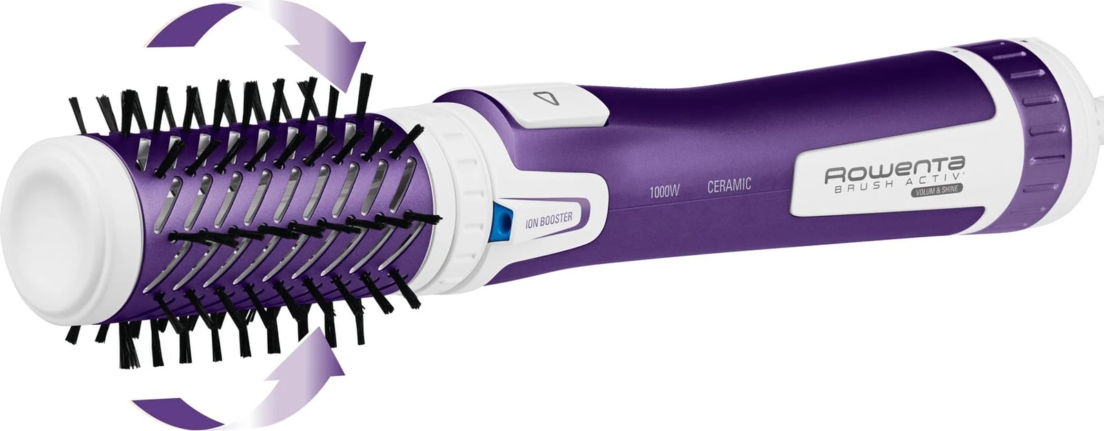 Brushë stiluese për flokë Rowenta CF9530 Brush Activ' Volume & Shine, 1000W, e bardhë/e vjollcë