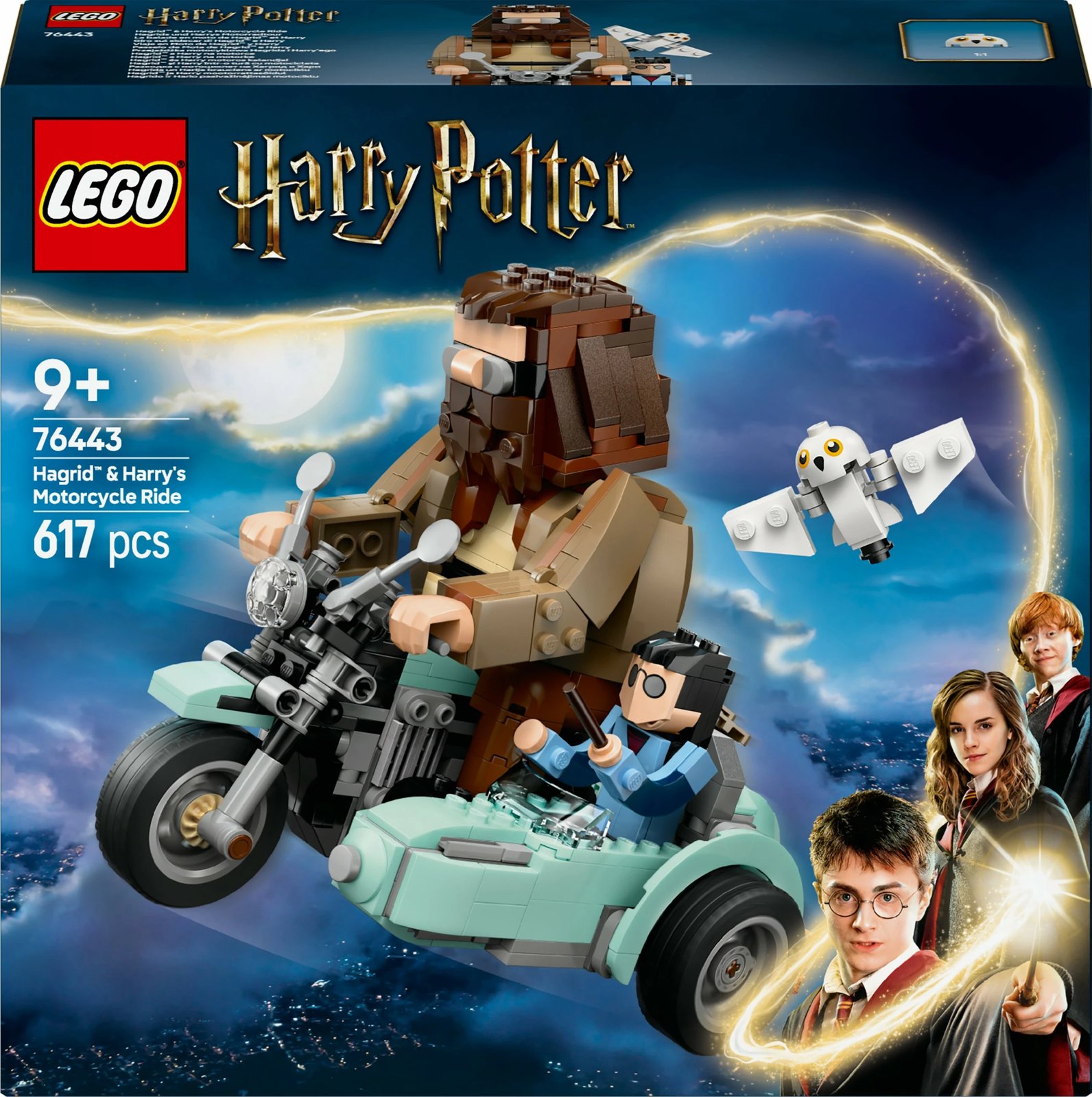 Set ndërtimi LEGO Hagrid & Harry's Motorcycle Ride, 617 pjesë, shumëngjyrësh