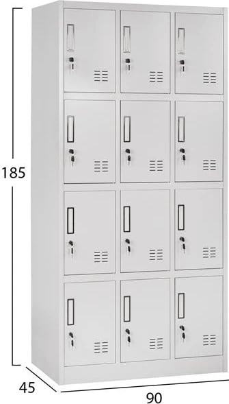 Metalike me 12 kabinete & dollap FH5637 90x45x185 cm