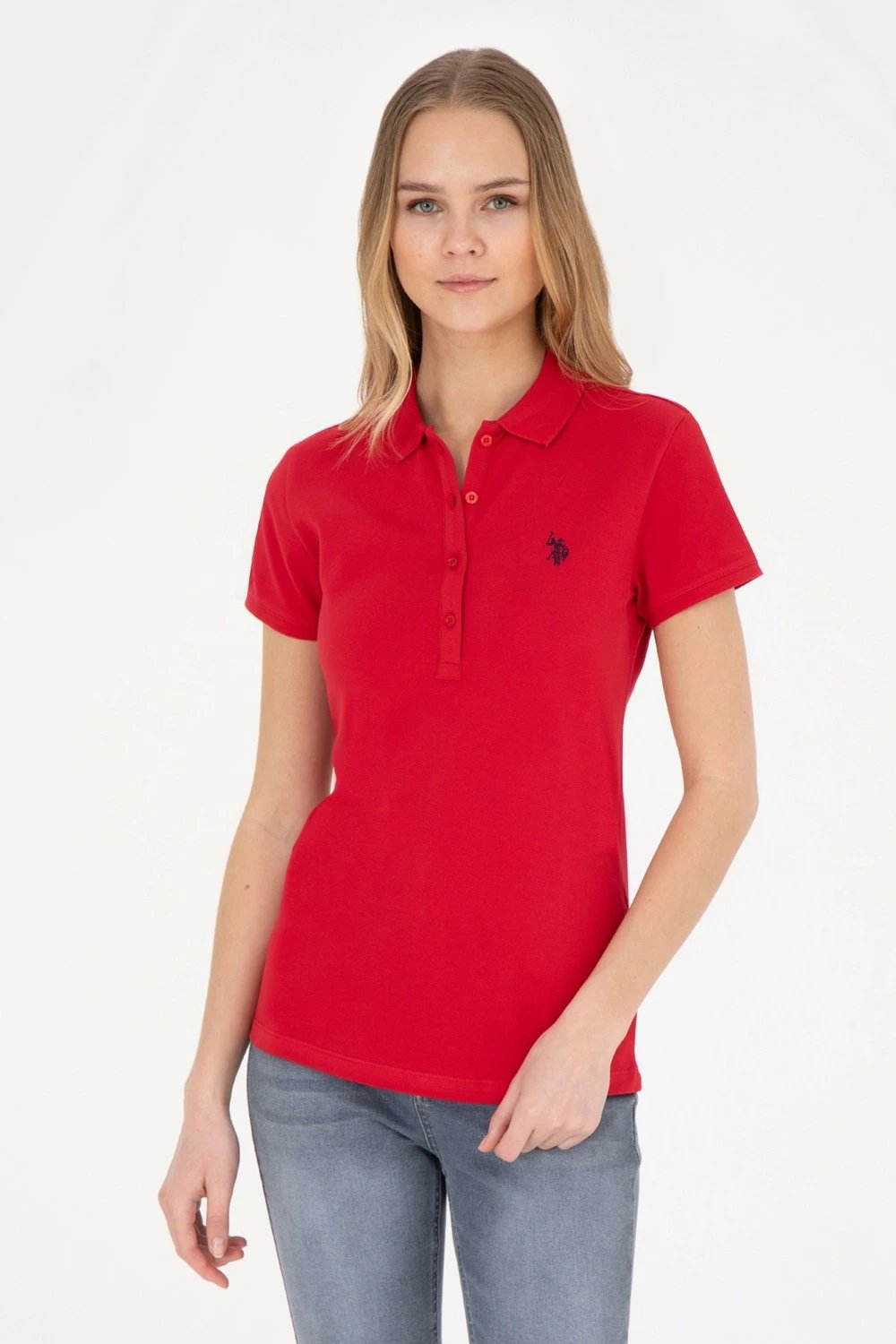 Maicë polo U.S. Polo Assn. G082GL0111805514 për femra, e kuqe