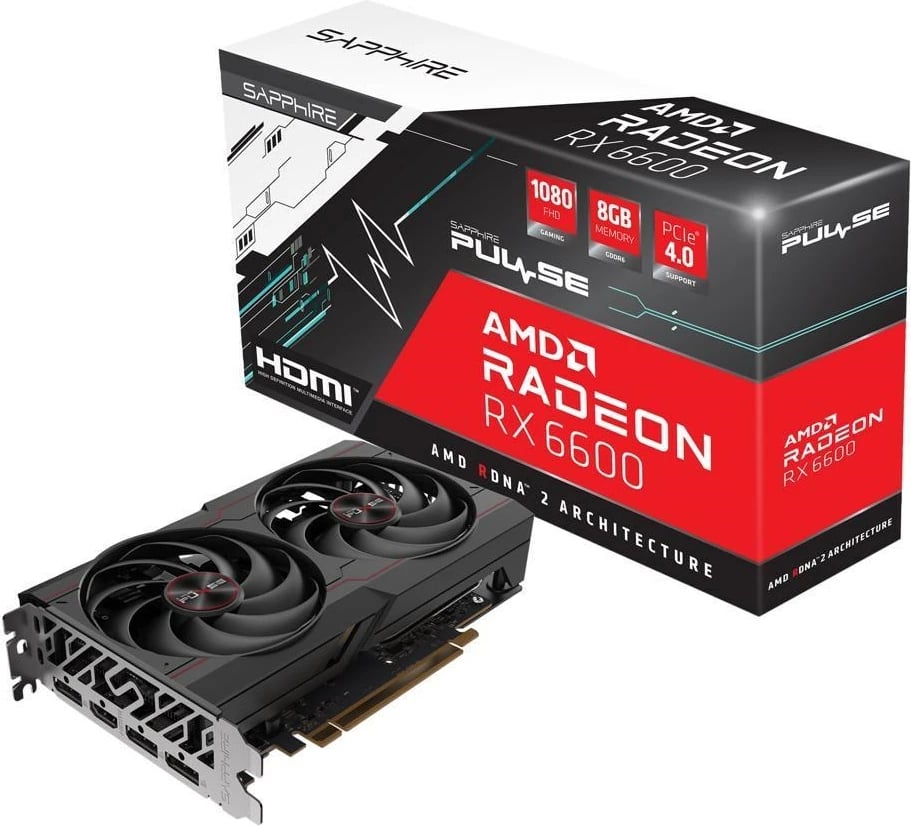 Kartë grafike Sapphire Pulse AMD Radeon RX 6600, 8 GB GDDR6