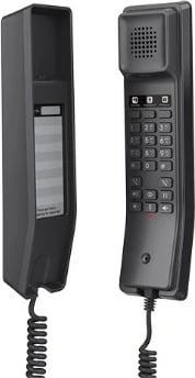 Telefon Grandstream GHP611 për hotele, i zi