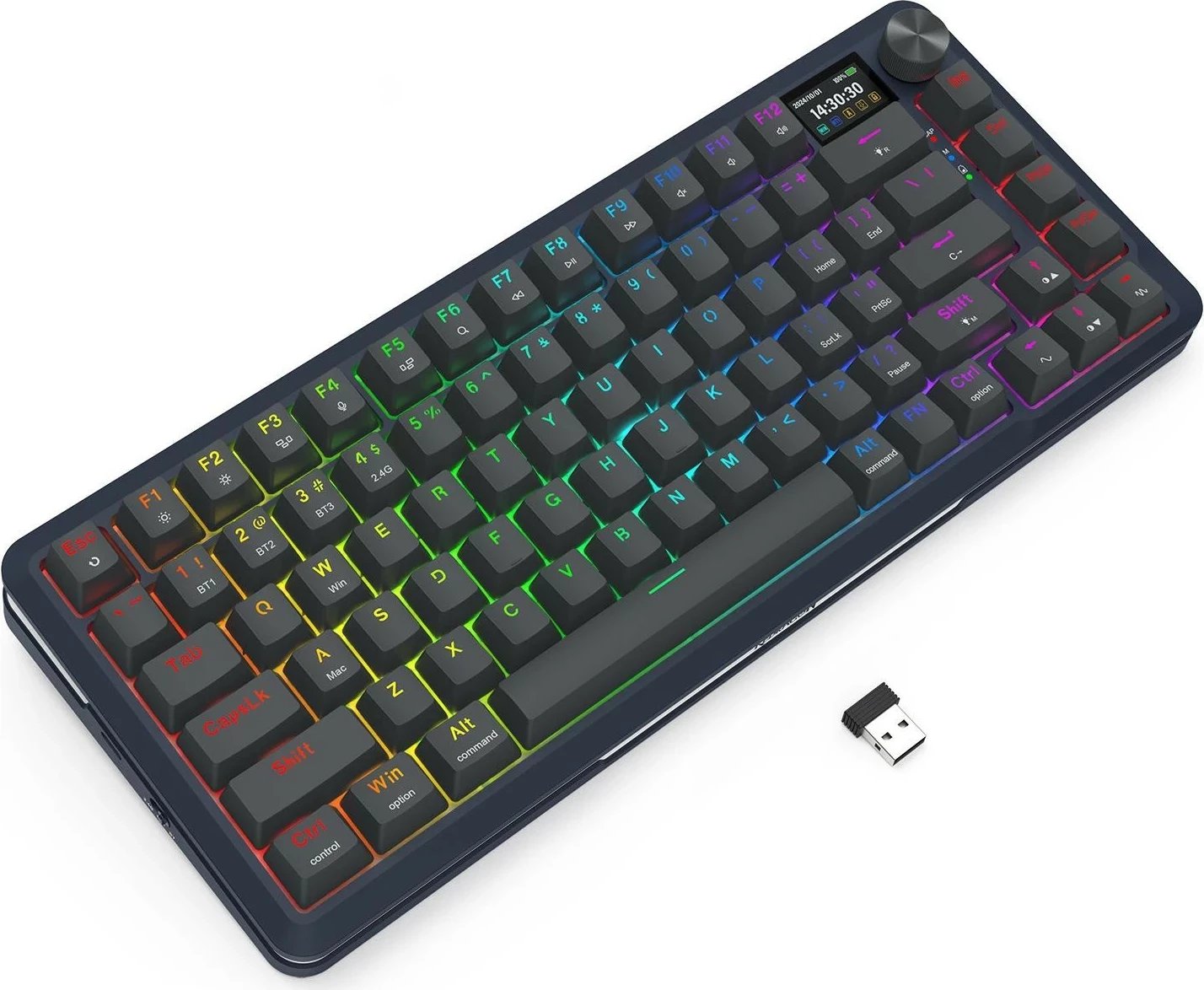 Tastierë Redragon Flekact K708-RGB-PRO, RGB, mekanike, e zezë