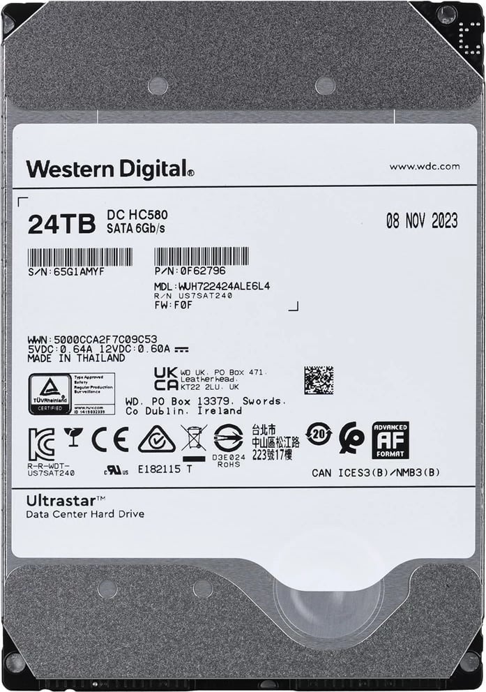 HDD Western Digital Ultrastar DC HC580 24 TB