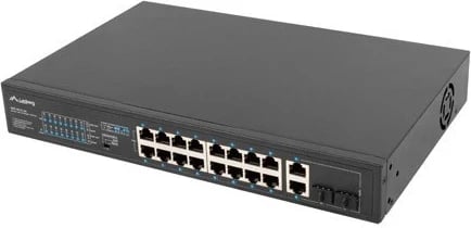 Switch Lanberg 19" POE+ 16x 100MB /2X COMBO GIGABIT ETHERNET 250W