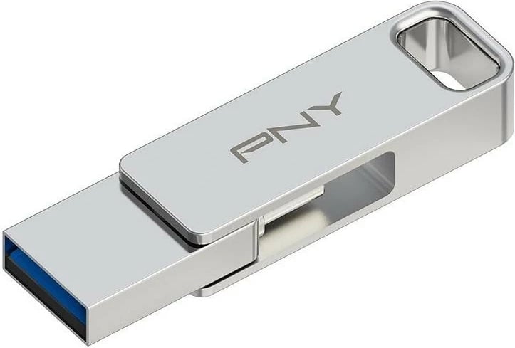 USB PNY 3.2 Duo-Link 64GB Type-C / Type-A, argjendtë