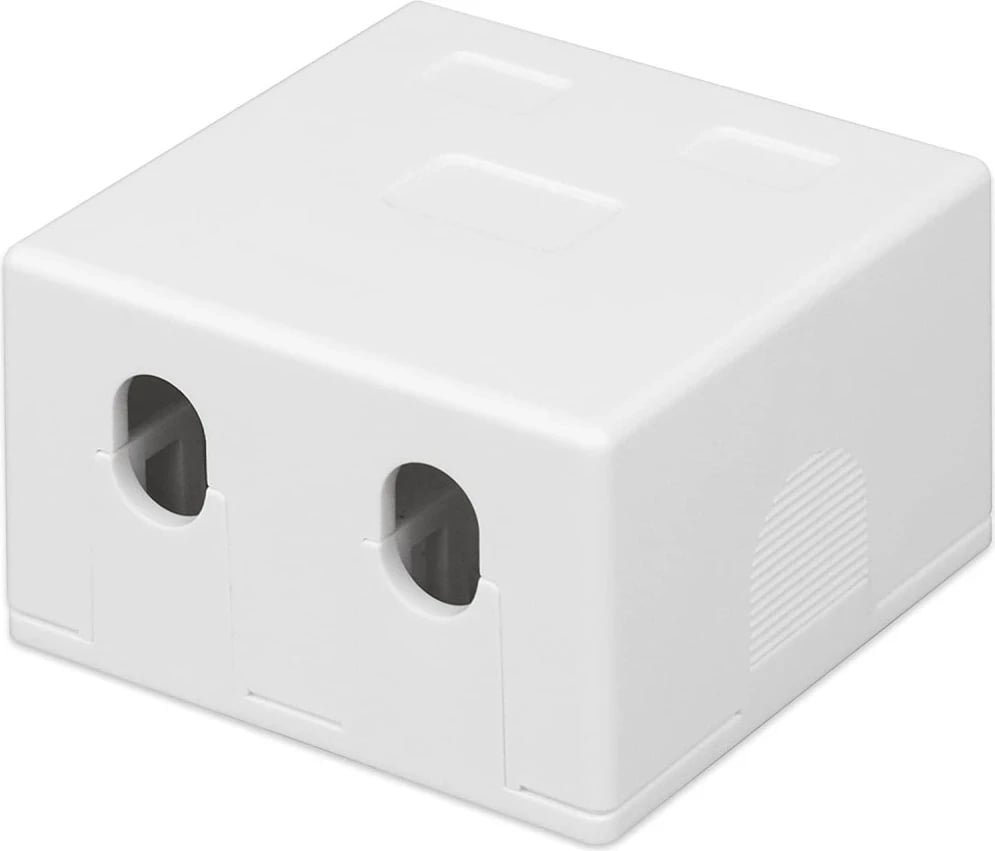 Kasë Techly 366310, për 2 module Keystone RJ45 ose RJ11/12, e bardhë