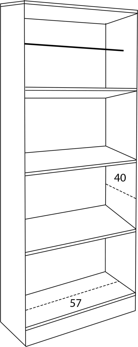 Dollap 2 derë me 3 rafte FH337.02 Sonama 60x42x180